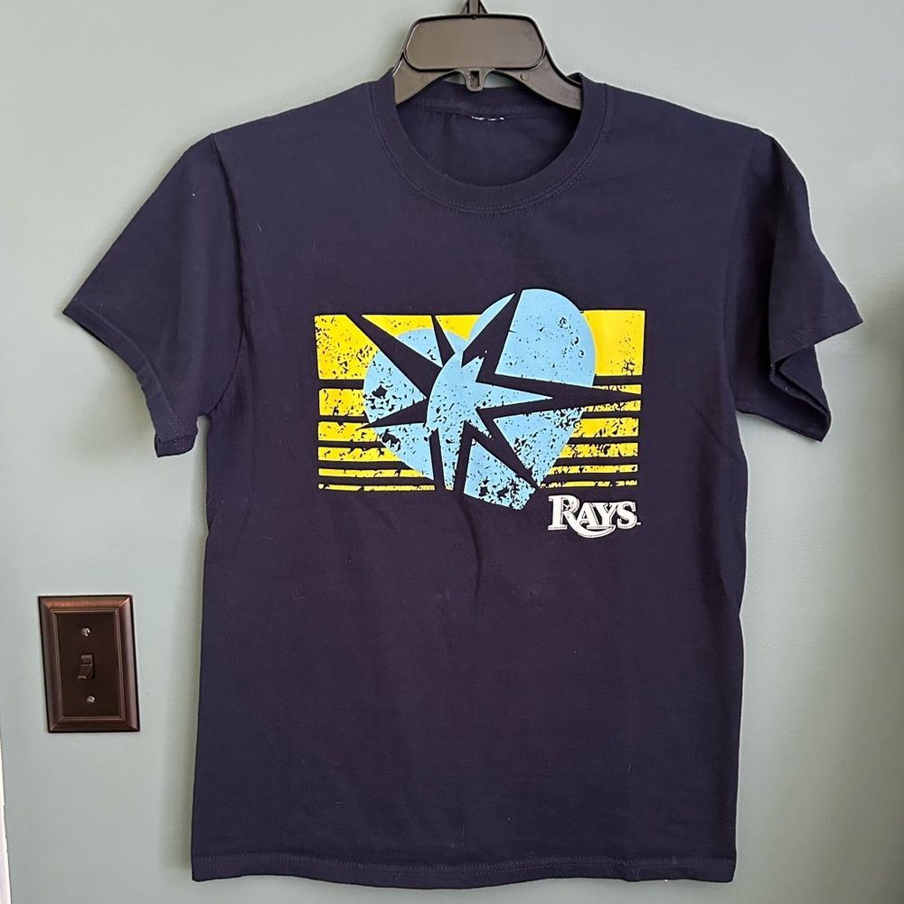 Tampa Bay Rays Baseball Club MLB Unisex Dark Blue Short Sleeve Tee Shirt Medium